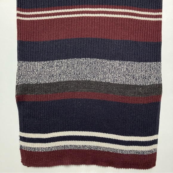 LOGG Striped Midi Sweater Dress w/ Crew Neck in Wool Blend Rib Knit Small - Picture 9 of 11